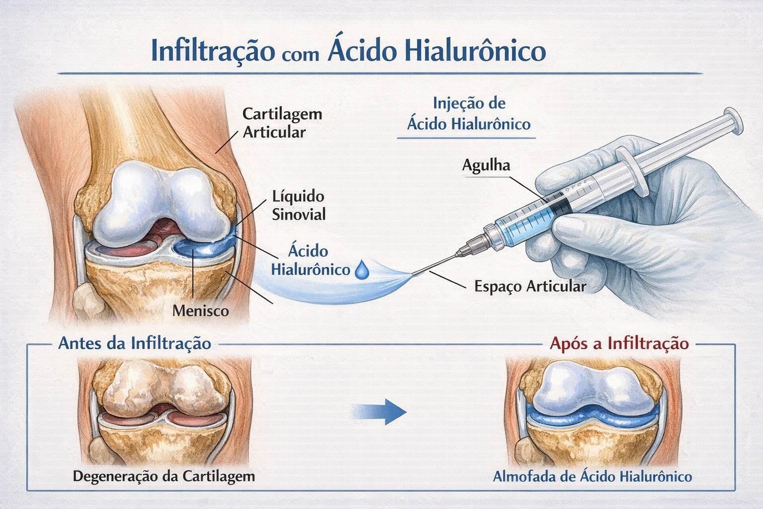 Infiltração com ácido hialurônico: mitos e verdades